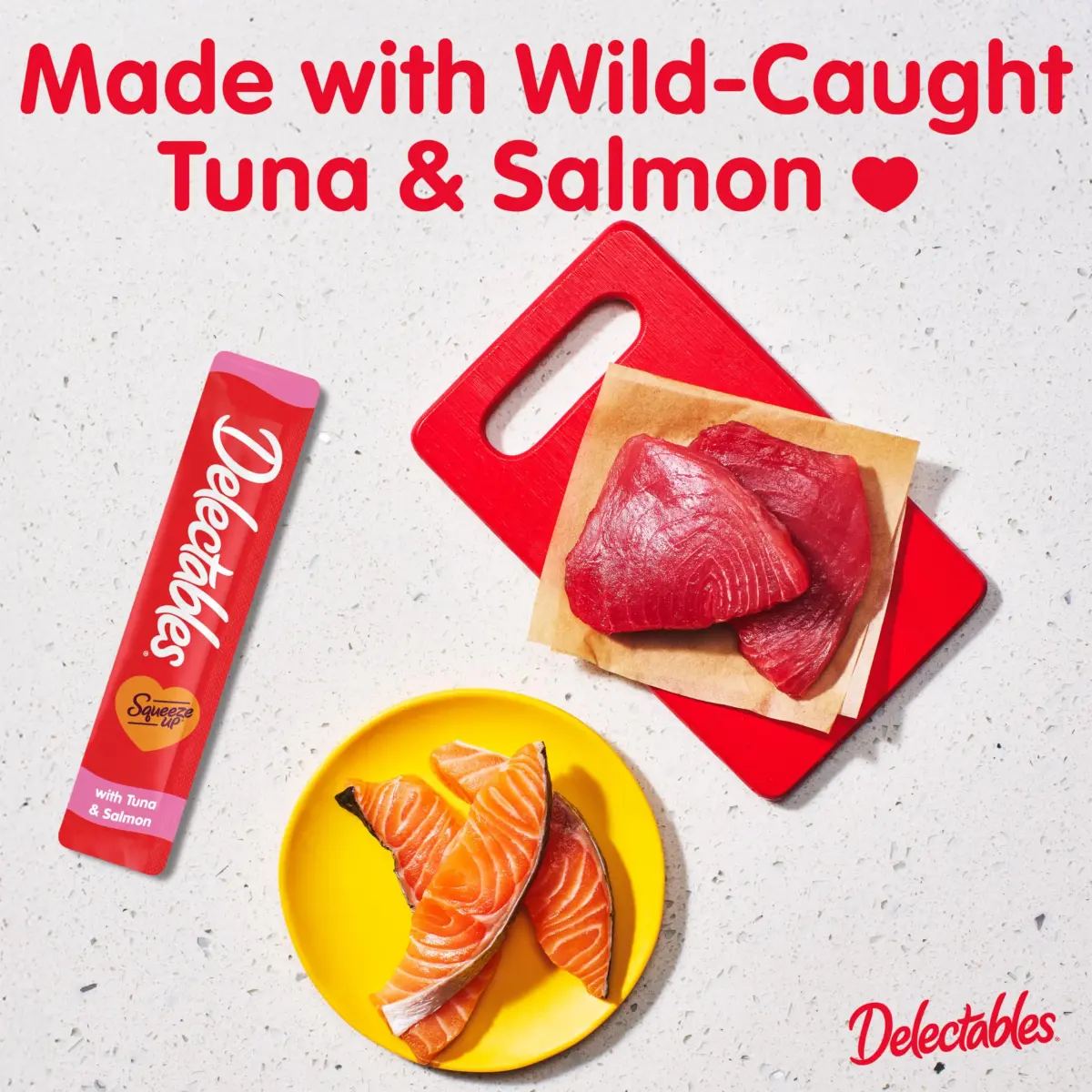 Delectables Squeeze Up Tuna & Salmon Cat Treats 16 oz (454 g) | Hydrating Lickable Purée for Cats - view 2