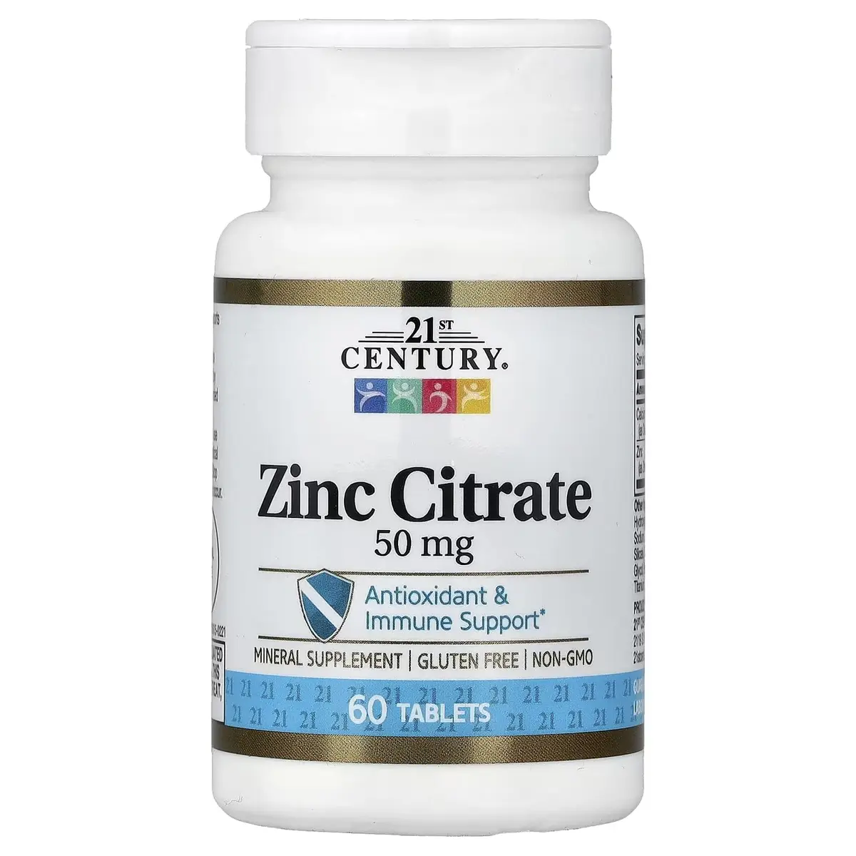 21st Century Zinc Citrate 50mg Tablets | Immune & Antioxidant Support, 360ct, Gluten Free, Non-GMO - main product image