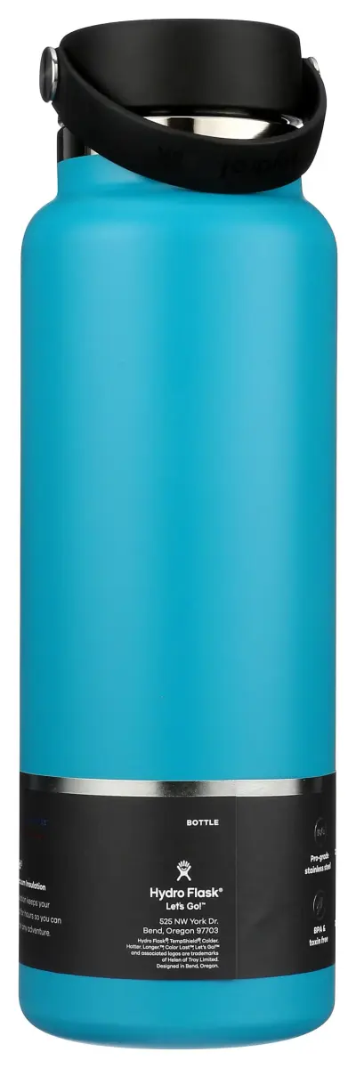 Hydro Flask Wide Mouth Bottle with Flex Cap 40 oz (1183ml / 1.26lb) | Keeps Cold 24 Hrs, Hot 12 Hrs - view 4