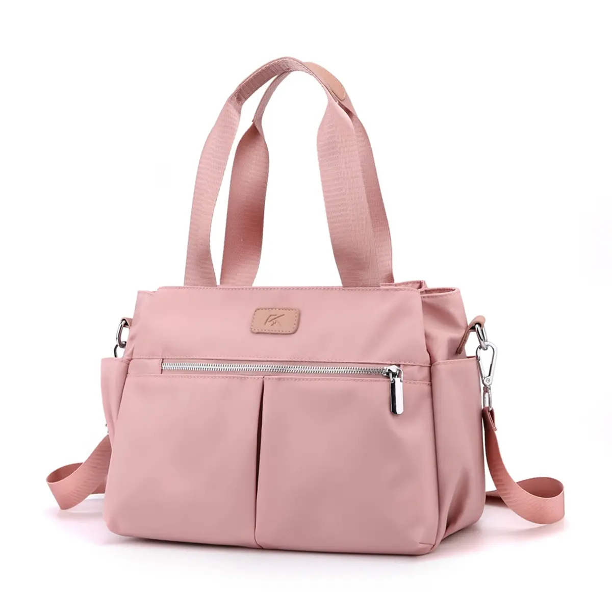 DOURR Pink Hobo Handbag | Light Nylon Crossbody for Women, Medium Size - main product image