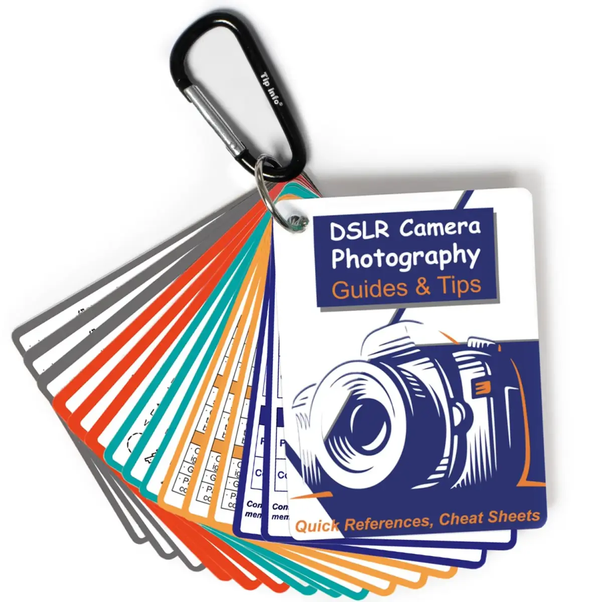 Tip Info DSLR Cheat Sheet Photography Accessories 10 cm (4 in) | Quick Reference Cards for Canon, Nikon, Sony - main product image