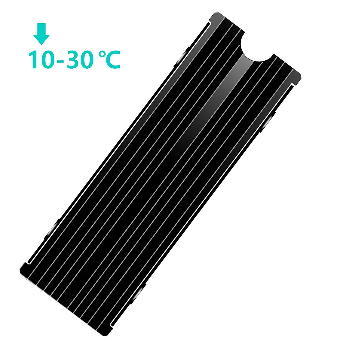 SGTKJSJS M.2 SSD Heatsink Cooler 2280 Double-Sided Heat Sink with Thermal Pad for PS5/PC NVME M.2 SSD (Black, 3 x 0.95 x 0.4 inches) - view 5