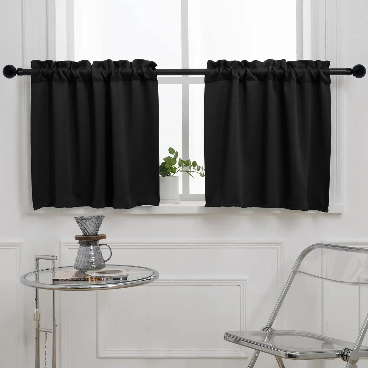Pickluc Black Curtain 30"W x 24"L | Blackout, Sound & Heat Insulation (70-120 chars) - view 2