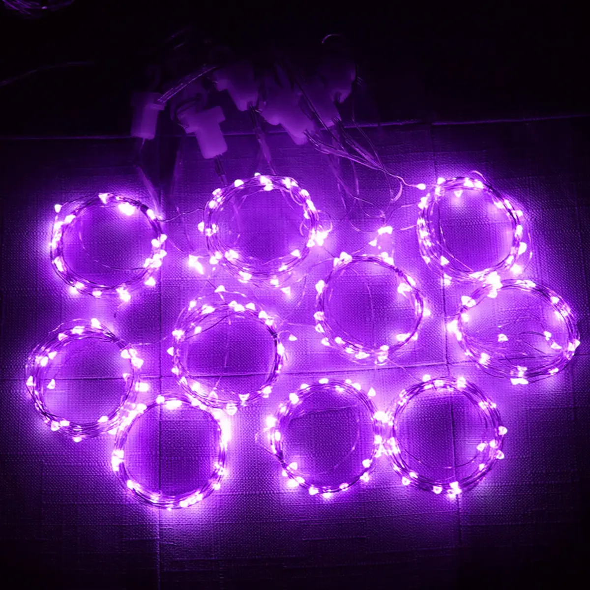 HOME LIGHTING Window Curtain String Lights, 300 LED Purple | 8 Modes, USB Powered, Indoor & Outdoor (70-120c) - view 7