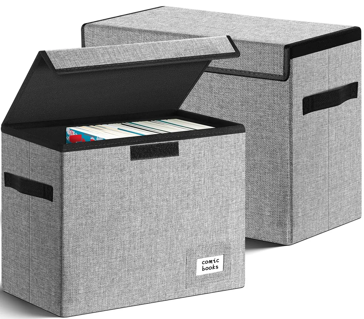Leffis 2 Pack Comic Book Storage 15.5" x 7.5" x 11.3" | Holds 150 Comics Heavy Duty - main product image