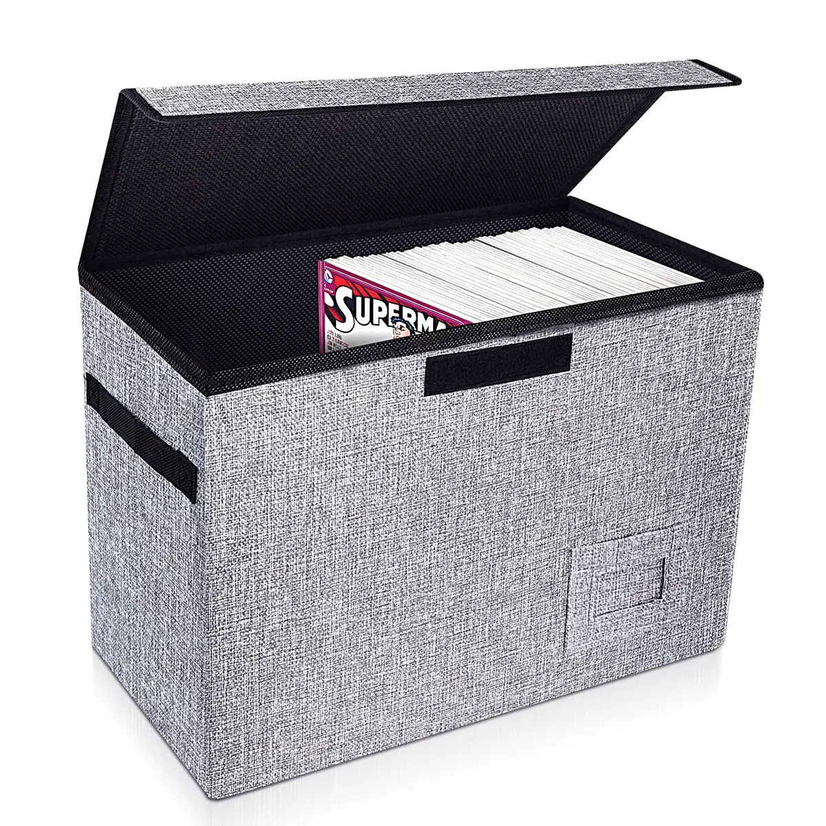 Leffis Comic Book Storage Box 15.5" x 7.5" x 11.3" | Heavy Duty Comic Bin for 150 Comics - main product image