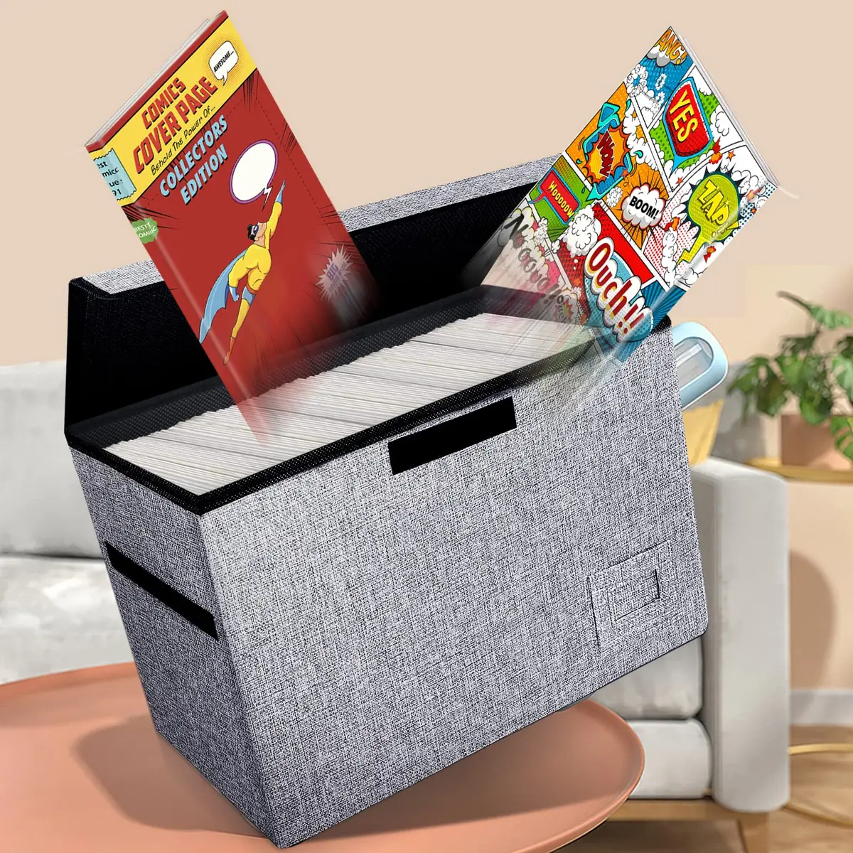 Leffis Comic Book Storage Box 15.5" x 7.5" x 11.3" | Heavy Duty Comic Bin for 150 Comics - view 6