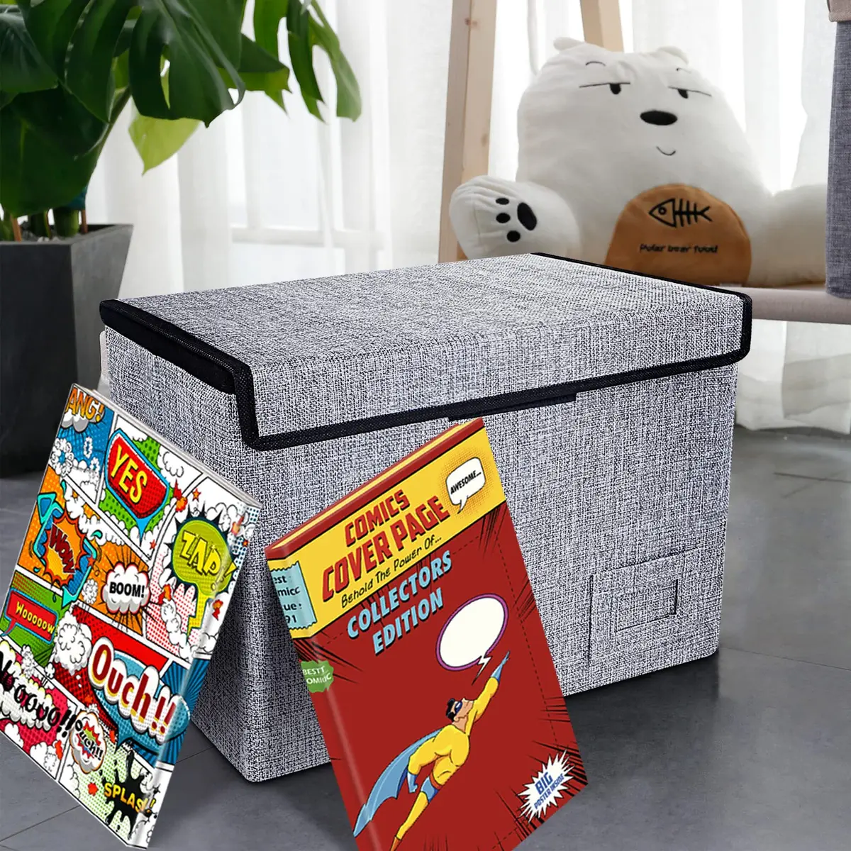 Leffis Comic Book Storage Box 15.5" x 7.5" x 11.3" | Heavy Duty Comic Bin for 150 Comics - view 7