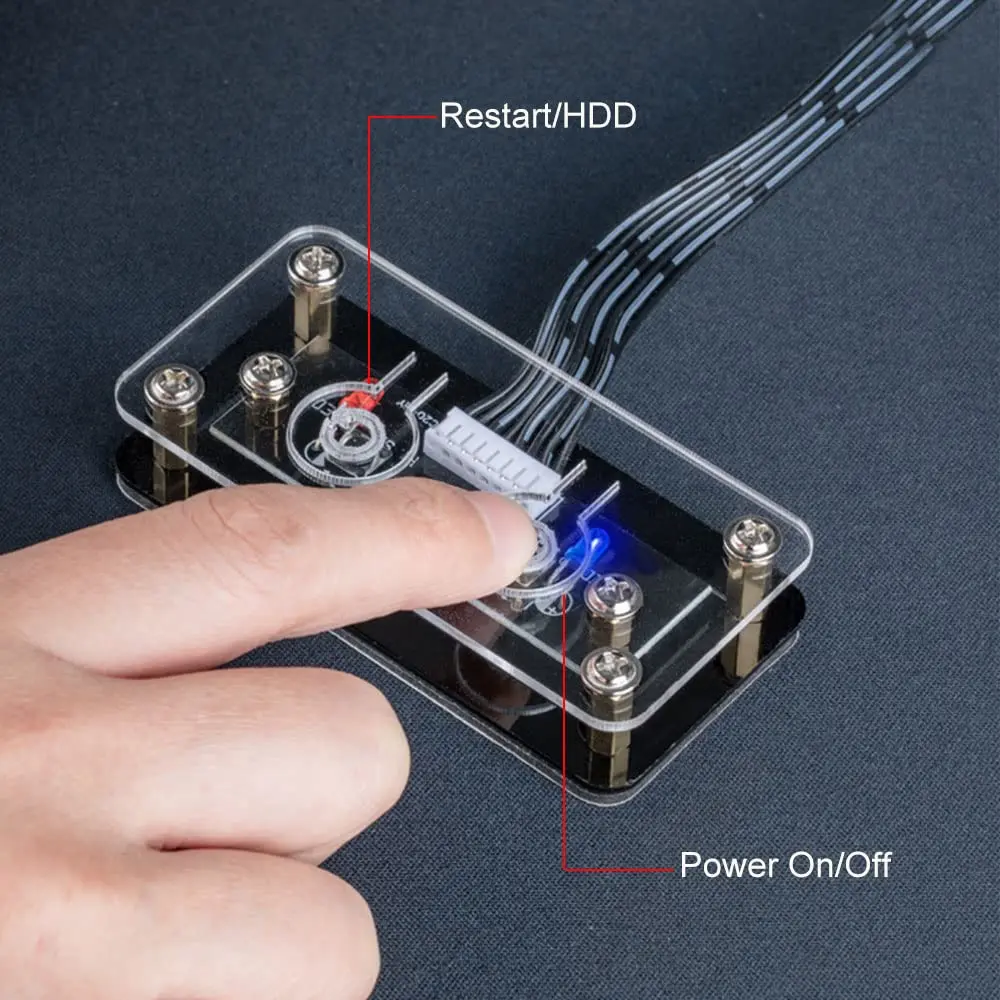OwlTree External PC Power Button - Motherboard Switch - On/Off Power Supply (8x4x1.6cm) - view 2