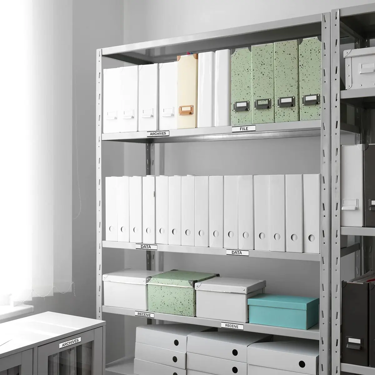 Outus 100 Pcs Magnetic Label Holders for Metal Racks & Shelves | Reusable, Durable, Easy Labeling (70-120 chars) - view 6