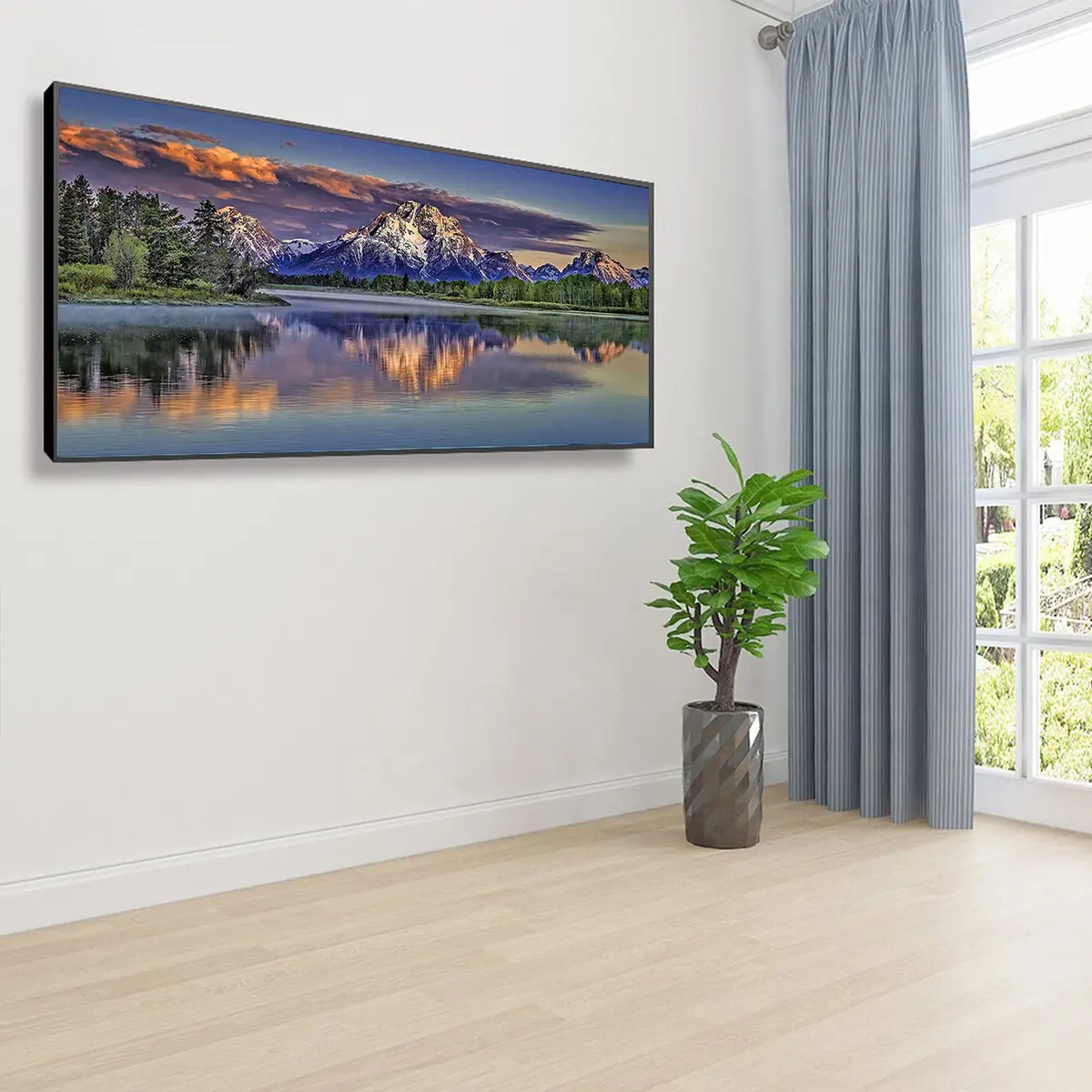 JATOK Diamond Painting Kit for Adults, Mount Moran at Dusk, 90x40cm (35.5x15.7 in) | Full Round Drill HD Canvas - view 5