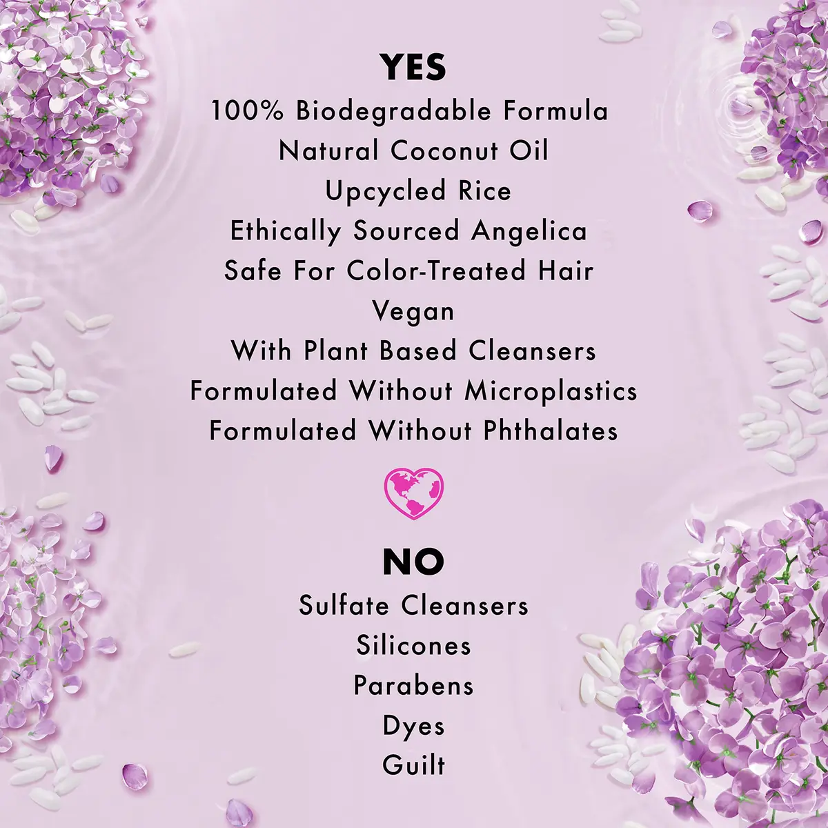 Love Beauty and Planet Rice Oil & Angelica Essence Shampoo Milk for Waves & Curls 13.5 oz | Biodegradable & Sulfate-Free - view 5