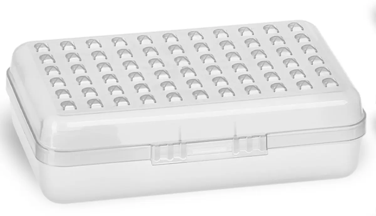 Enday Stackable Pencil Box Grey, Plastic Small Dots Pencil Case 20.9cm (8.25") | Organizer for Kids & Adults - main product image