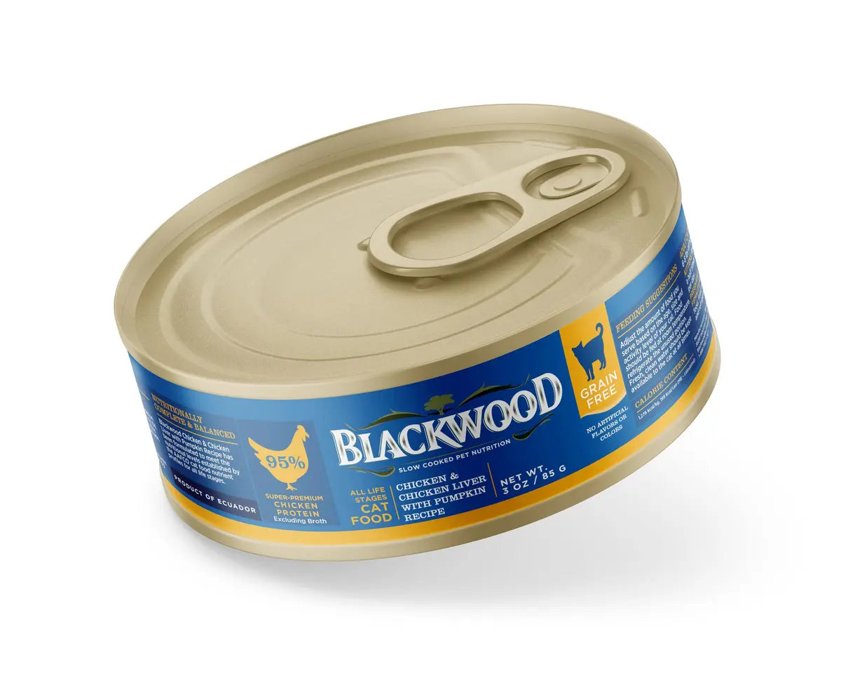 Blackwood Wet Cat Food, Chicken & Pumpkin, 3 oz | Slow-Cooked, Grain-Free Nutrition for Cats - main product image