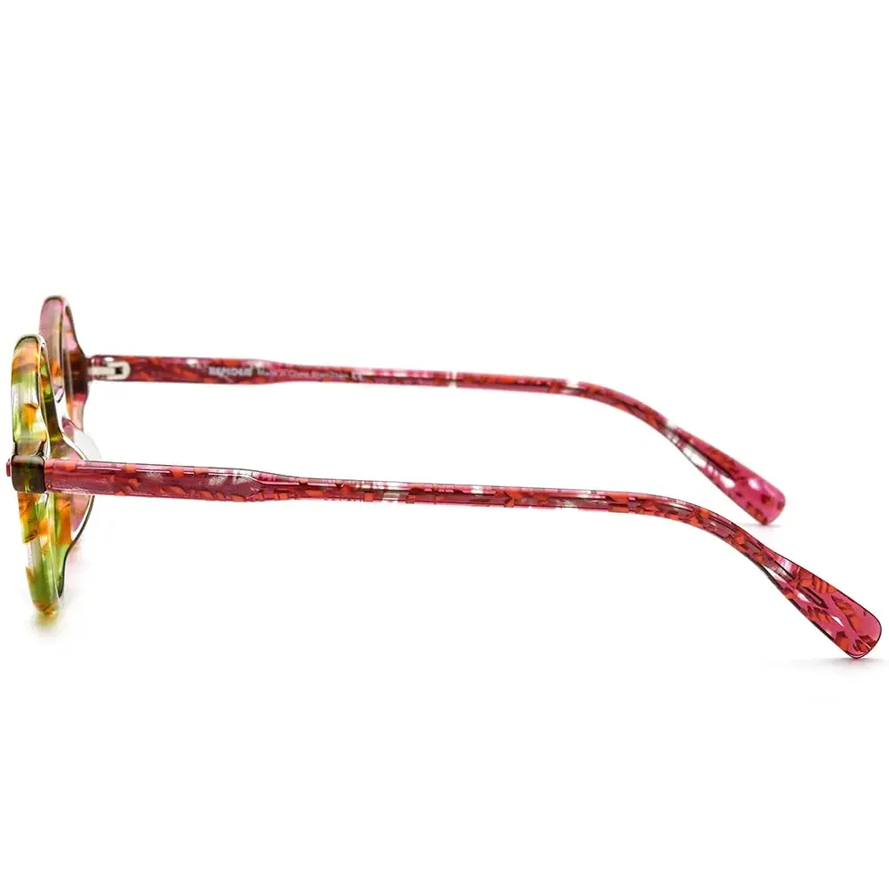 HEPIDEM Vintage Round Optical Glasses Frame 46mm (1.81in) | Unisex Acetate Full Rim - view 6