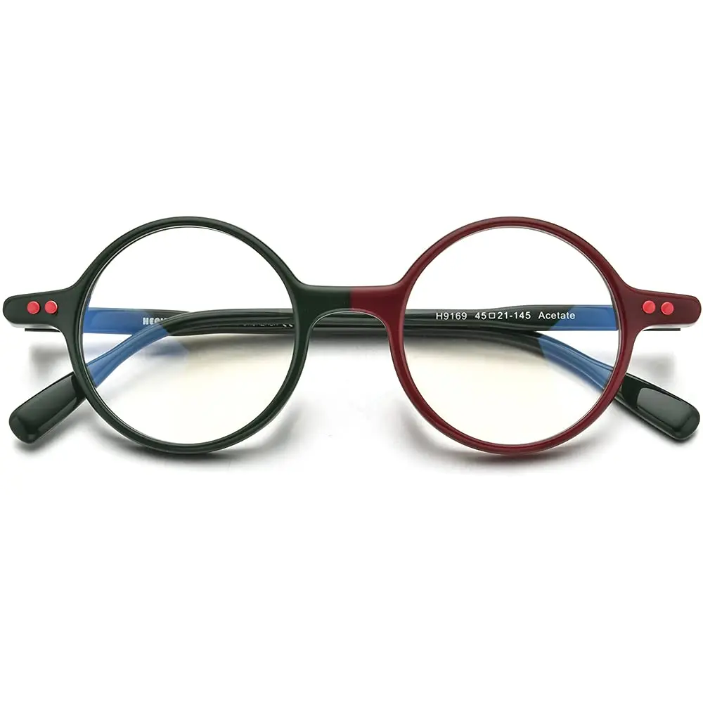 HEPIDEM Acetate Vintage Round Optical Glasses Frame 46mm (1.81in) | Unisex Fashion Eyewear - view 4