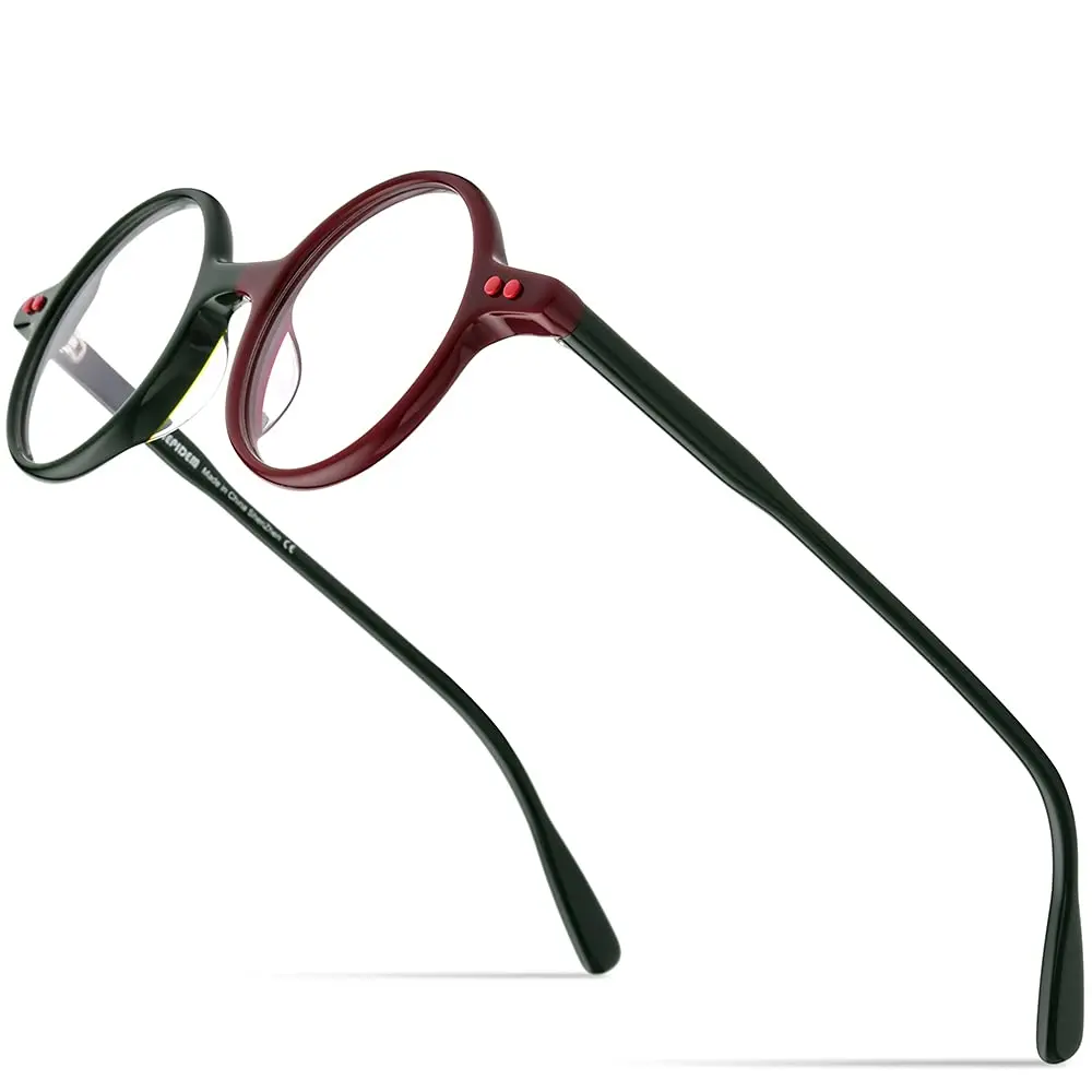 HEPIDEM Acetate Vintage Round Optical Glasses Frame 46mm (1.81in) | Unisex Fashion Eyewear - main product image