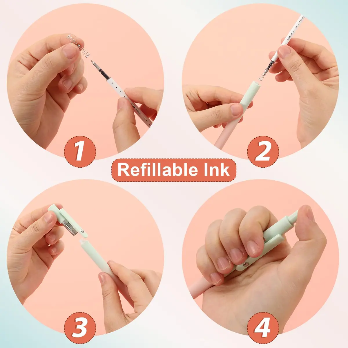 FIOVER Gel Pens Black Ink Medium Point 0.7mm Pens | Smooth Writing for Students & Office - view 6