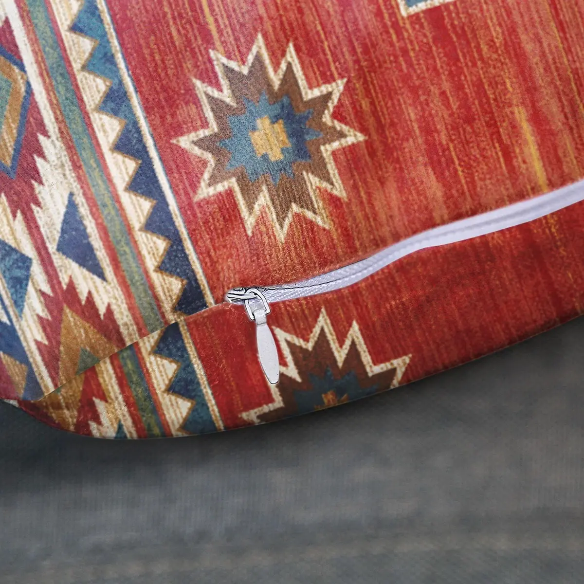 Britimes Throw Pillow Covers Set of 2, 18 x 18 Inch | Geometric Aztec Velvet Decor - view 6
