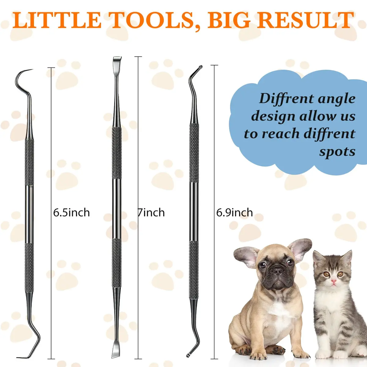 Hotop Dog Tooth Scaler Scraper Dental Tool Stainless Steel,Black | Pet Dental Care for Dogs - view 2