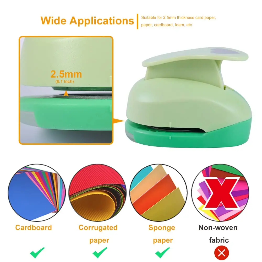 UCEC 2 Inch Heart Hole Punch | Heart Shape Craft Punch for Paper Crafts, Scrapbooking - view 5