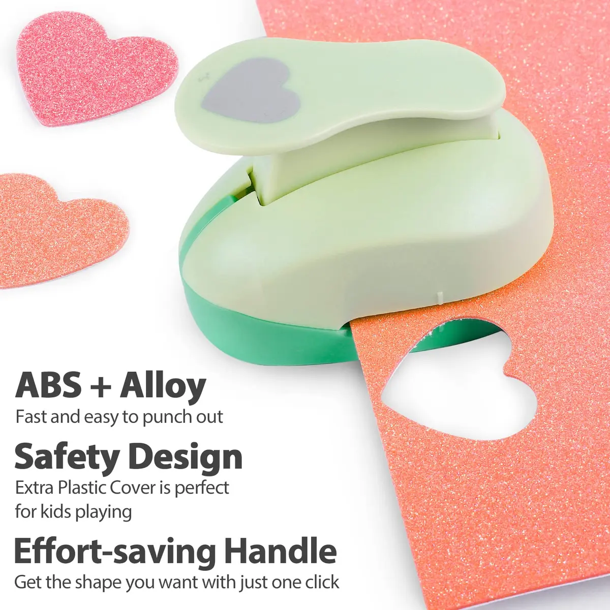 UCEC 2 Inch Heart Hole Punch | Heart Shape Craft Punch for Paper Crafts, Scrapbooking - view 6