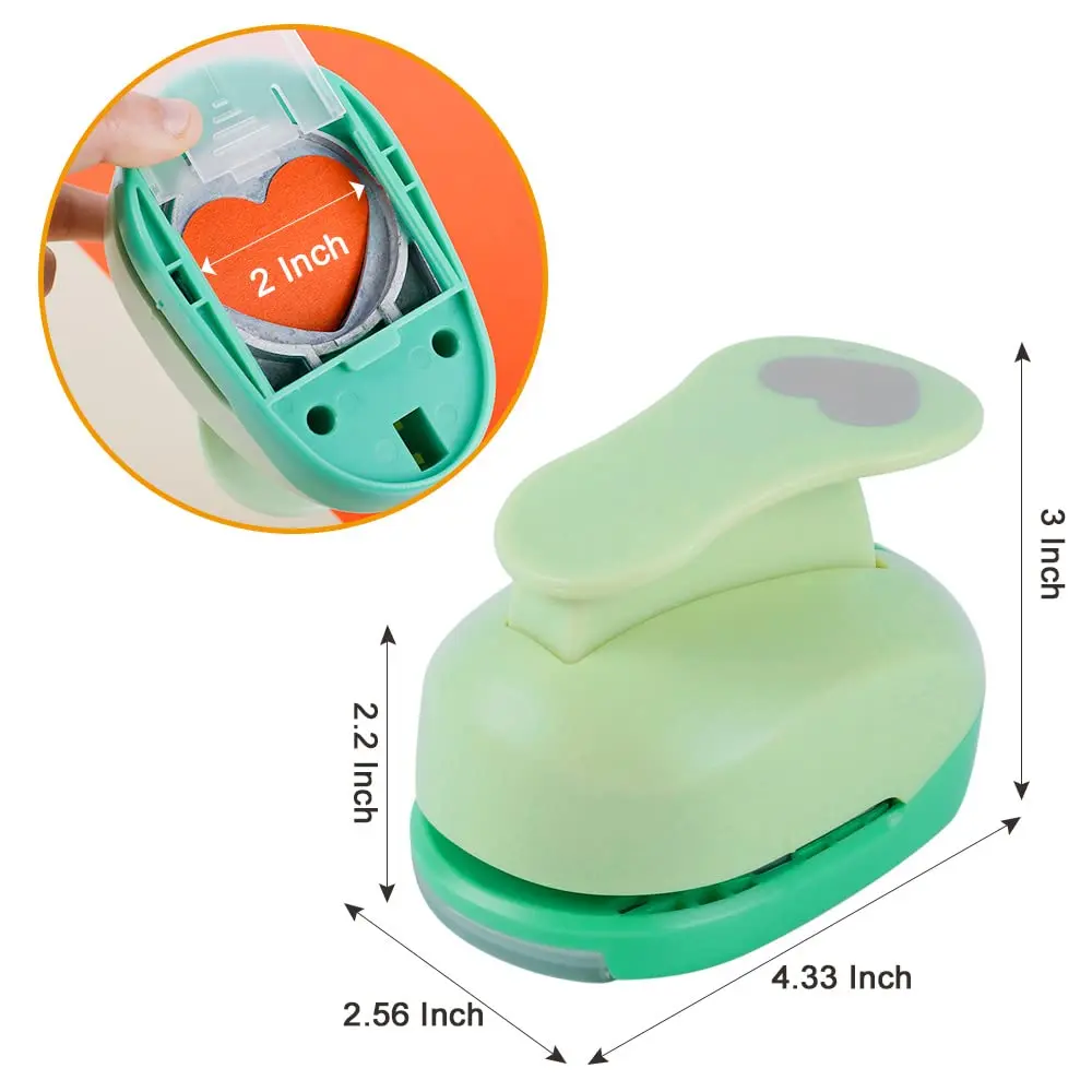 UCEC 2 Inch Heart Hole Punch | Heart Shape Craft Punch for Paper Crafts, Scrapbooking - view 7