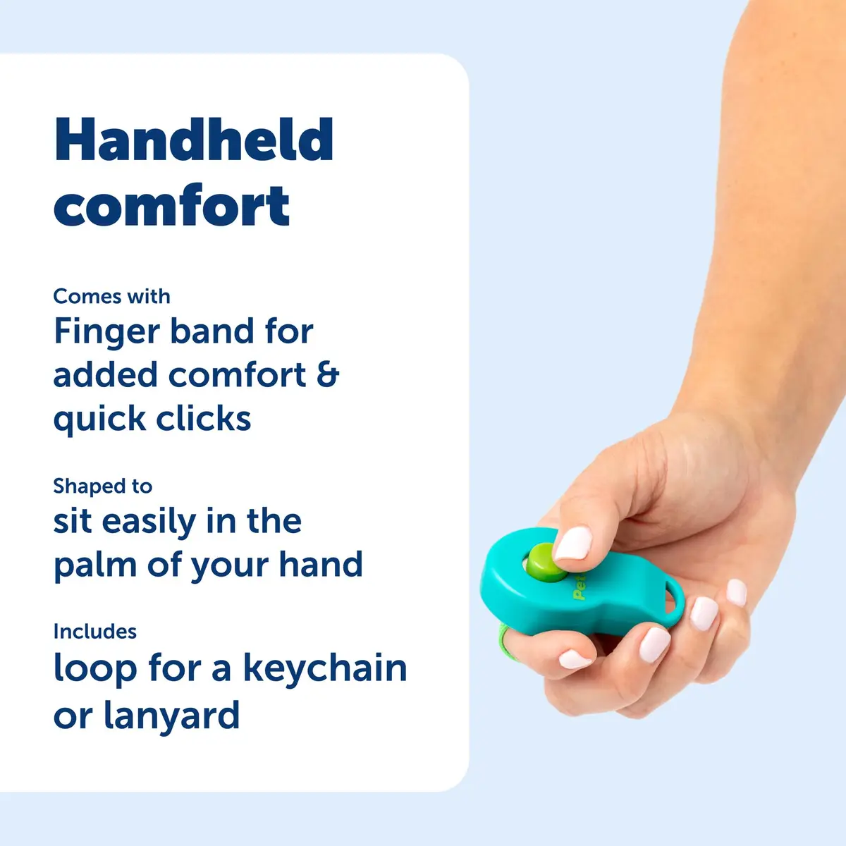 PetSafe Clik-R Dog Training Clicker, Blue | Ergonomic & Comfortable for All Ages - view 6