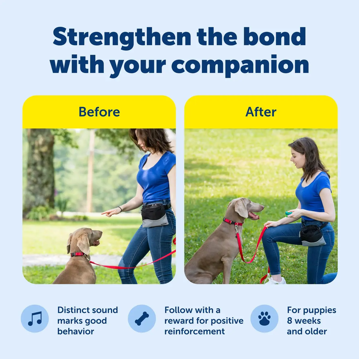 PetSafe Clik-R Dog Training Clicker, Blue | Ergonomic & Comfortable for All Ages - view 3