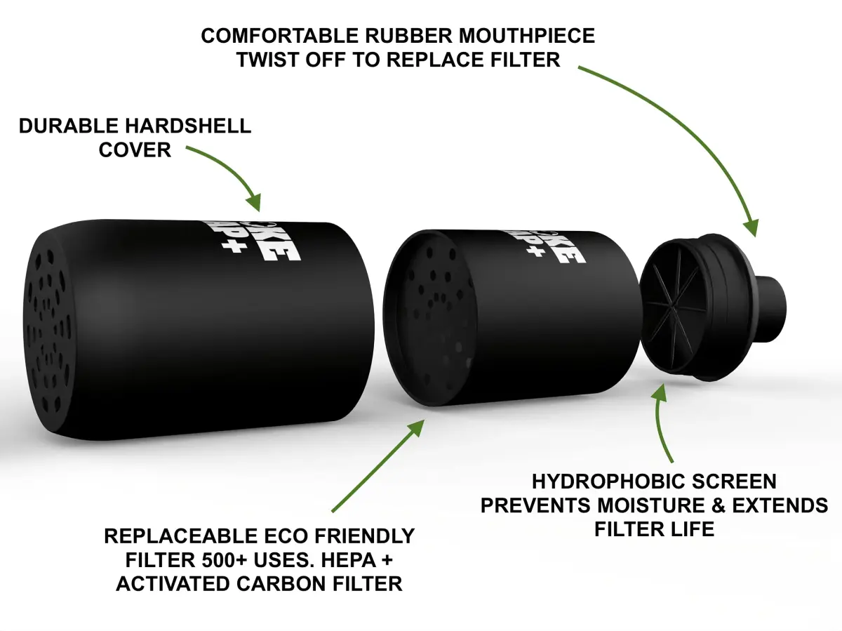 Smoke Trap+ Personal Smoke Filter with Eco-Friendly Replacement Filters | 500+ Puffs, HEPA + Carbon - view 5