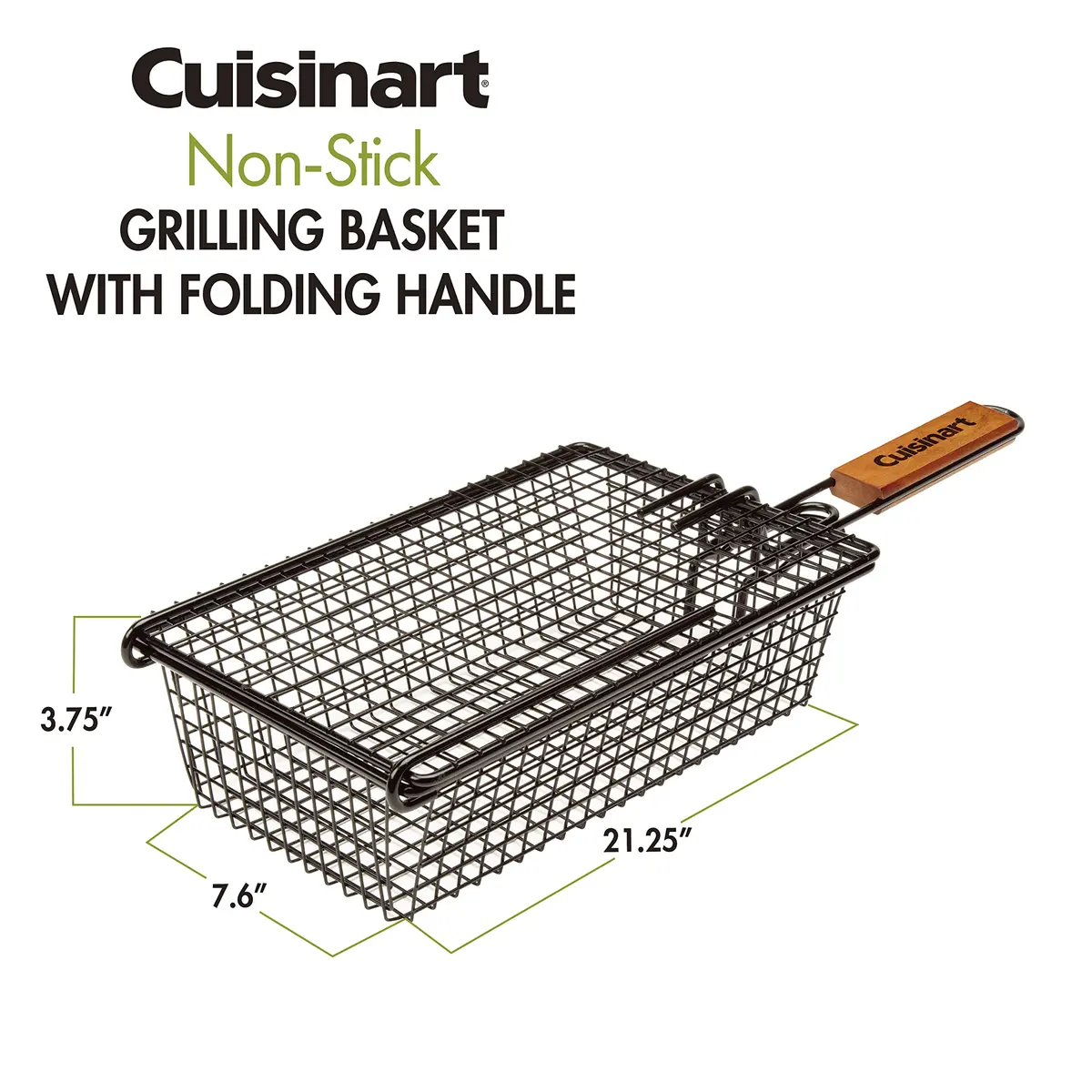 Cuisinart CNTB-555 Non-Stick Grilling Basket with Foldable Handle | Grills Small Foods Without Skewers - view 5