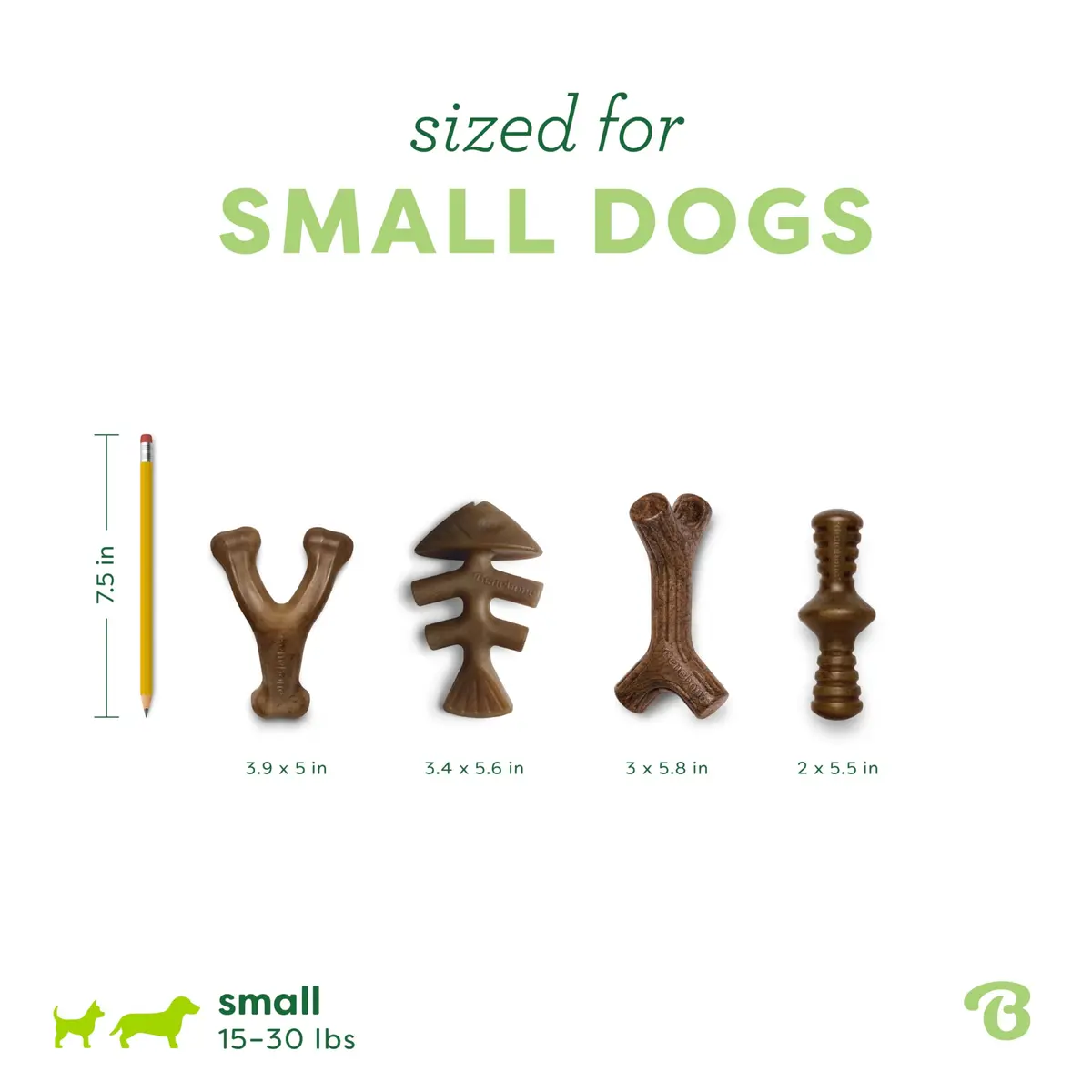 Benebone Small 4-Pack Bacon Flavored Dog Chew Toys for Aggressive Chewers – Under 30 lbs | Durable, Multipack, Super Chewer, Made in USA - view 4