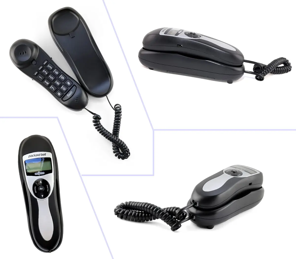 Packard Bell Corded Landline Phone Slimline Handset Works in Power Outages | Wall Mountable Black - view 5