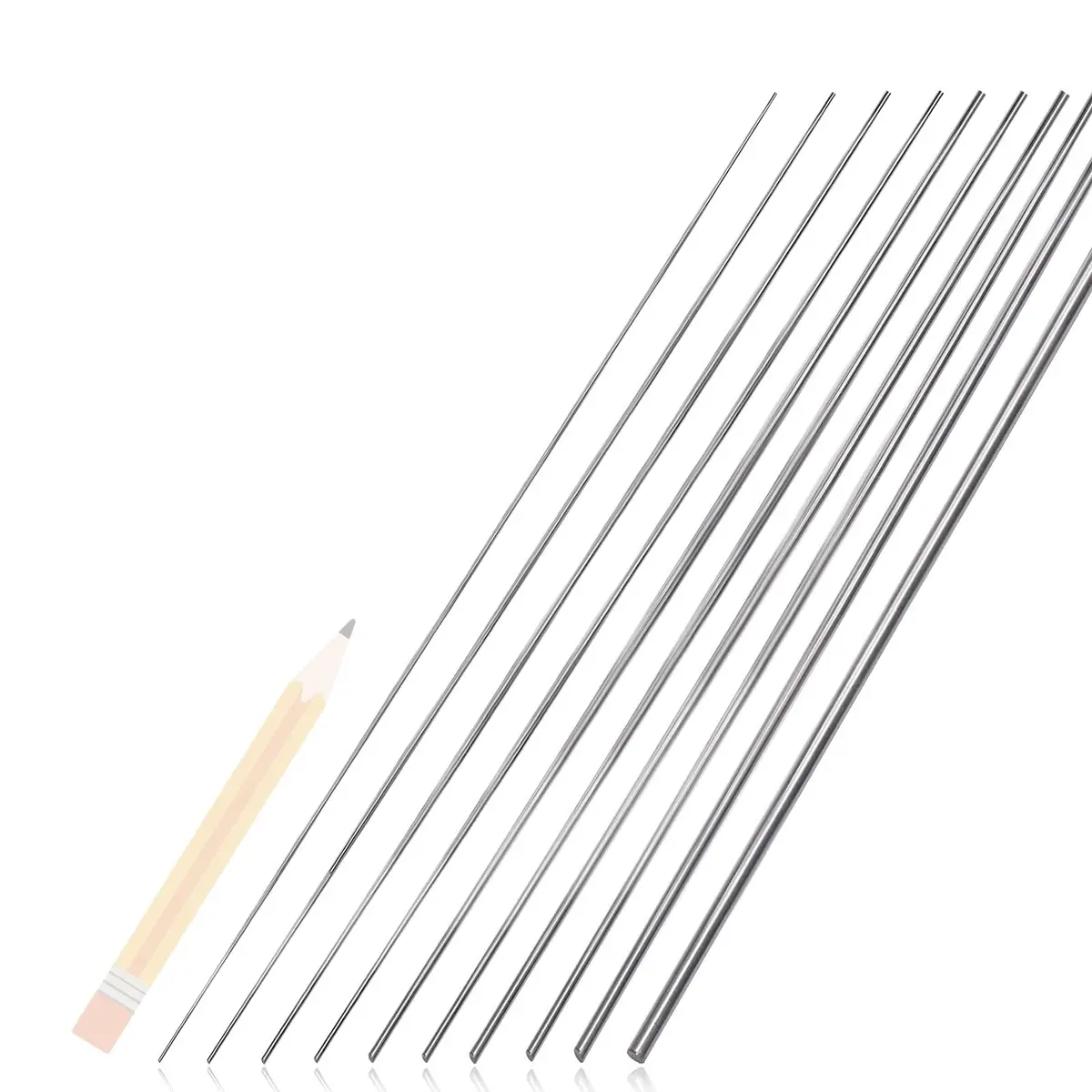 BBYPP Stainless Steel Spring Wire Assortment Kit 156pcs, 13 Diameters 0.2mm-3mm x 40cm Length | Full Hard Steel Wire for Crafts & Repairs - view 4