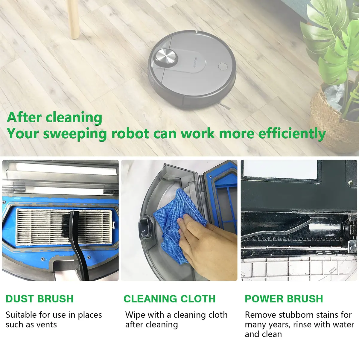 Midukit Robot Vacuum Cleaning Kit 7-Piece Set | Essential Tools for Robot & Dyson Vacuum Maintenance - view 6