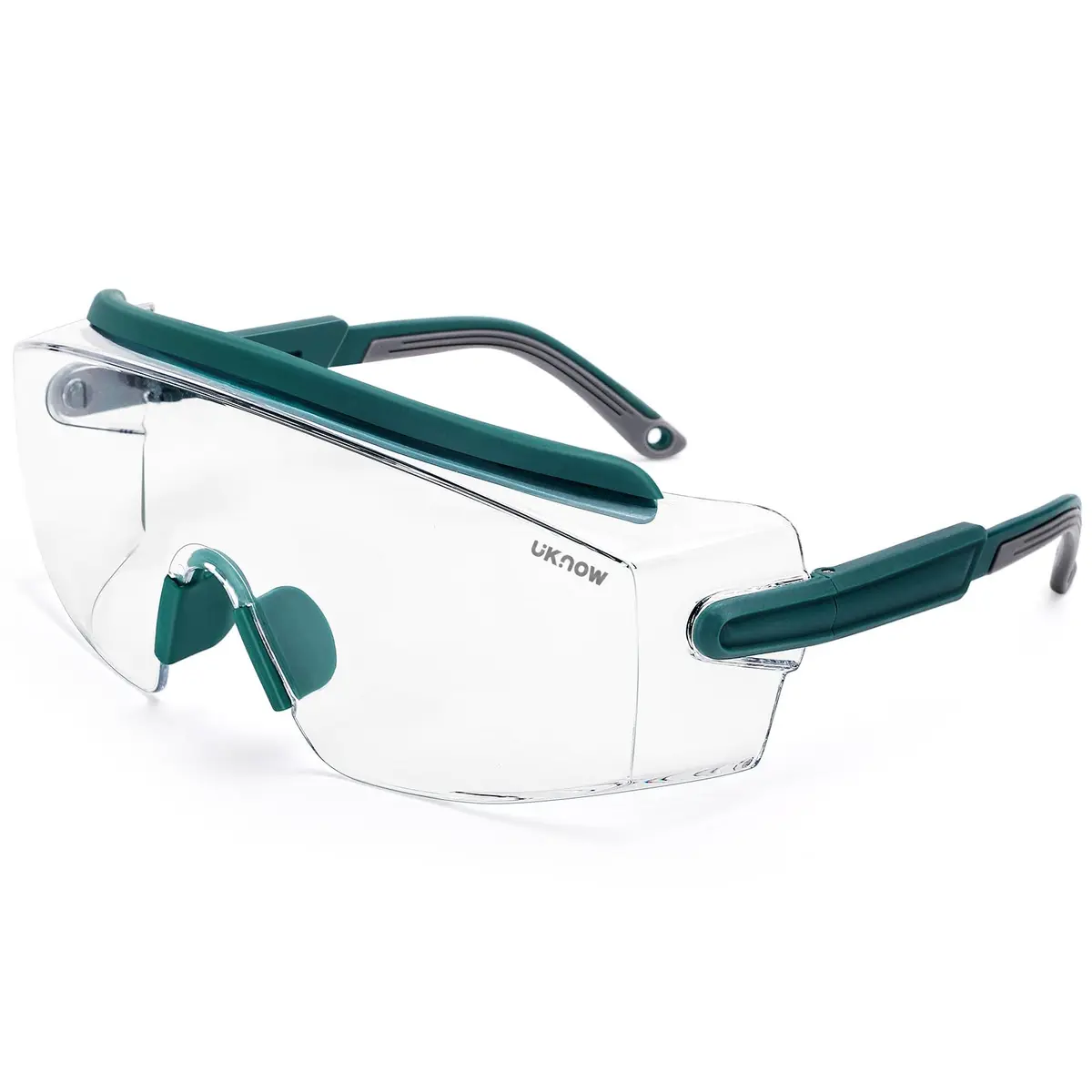 UKNOW Safety Goggles Over Glasses, Anti Fog Safety Glasses with Clear Wraparound Lens, ANSI Z87.1 Protective Eyewear - main product image