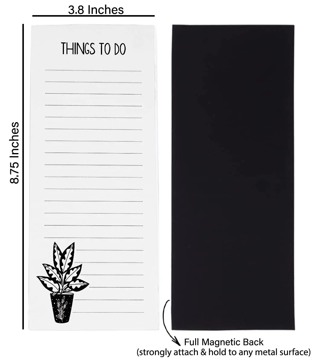 Inkdotpot Magnetic Fridge To-Do List Notepads 3-Pack | 50 Sheets Each, 21.9 cm x 9.6 cm (8.75" x 3.8") - view 5