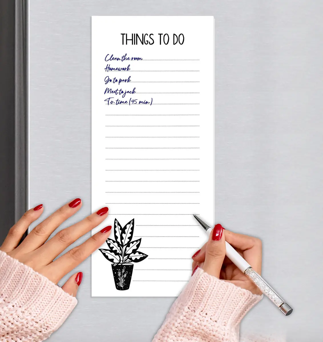 Inkdotpot Magnetic Fridge To-Do List Notepads 3-Pack | 50 Sheets Each, 21.9 cm x 9.6 cm (8.75" x 3.8") - view 6