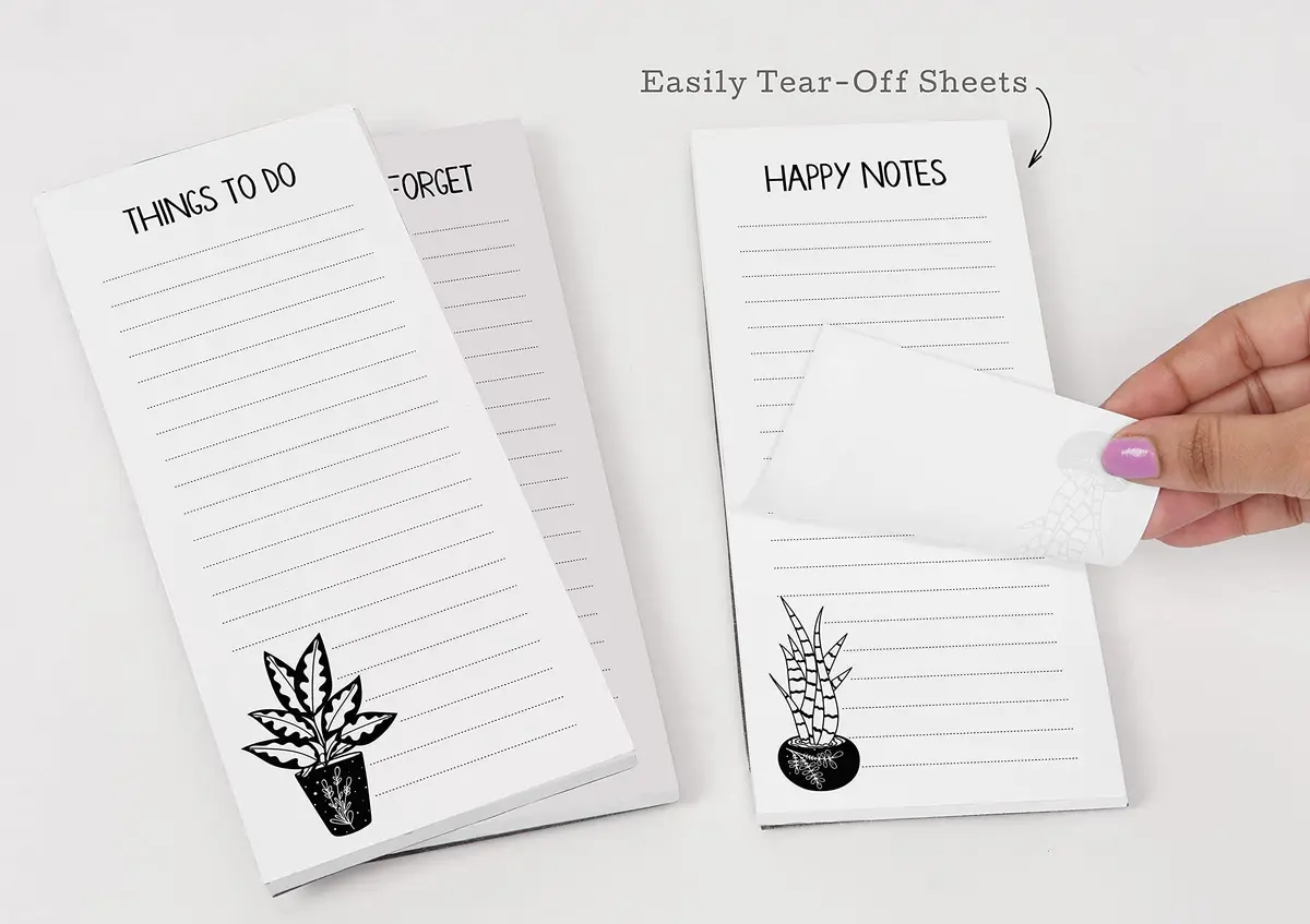 Inkdotpot Magnetic Fridge To-Do List Notepads 3-Pack | 50 Sheets Each, 21.9 cm x 9.6 cm (8.75" x 3.8") - view 7