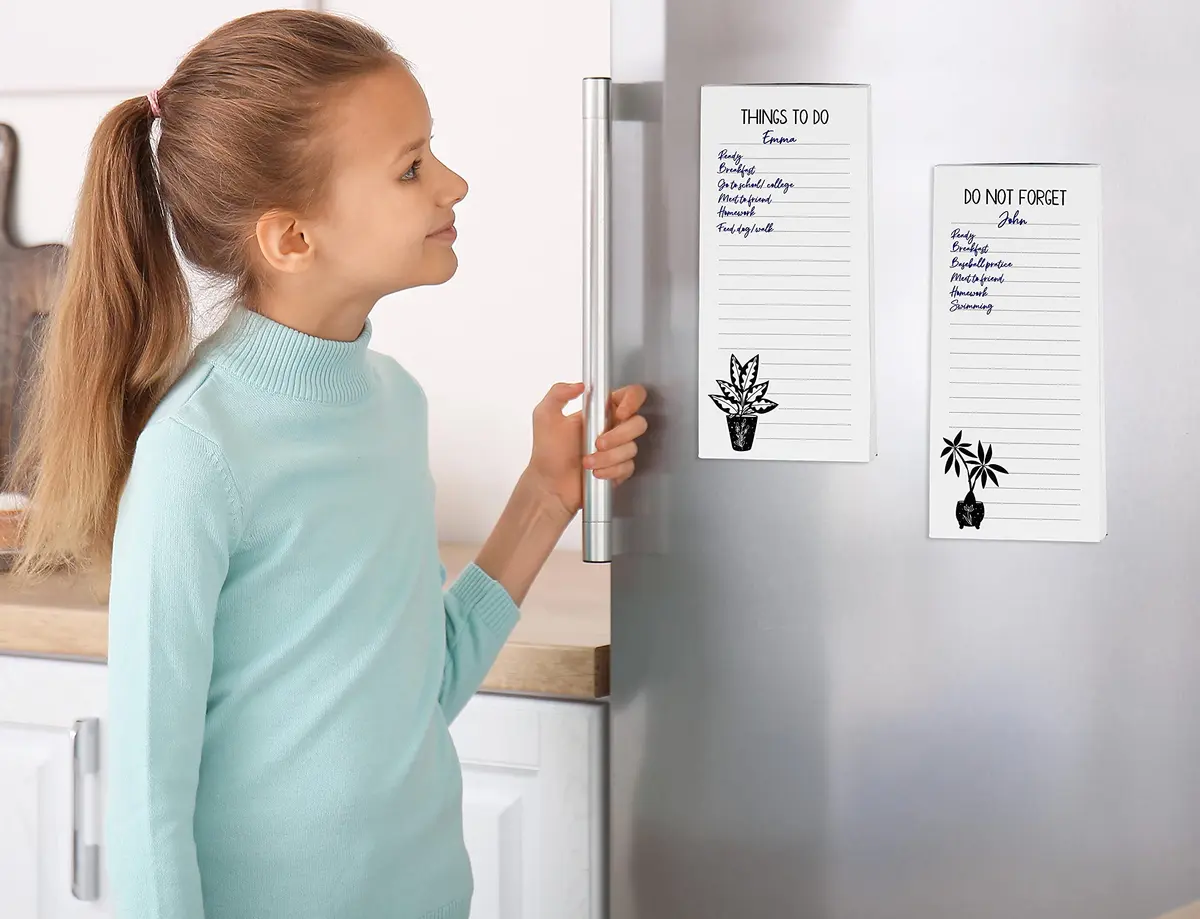 Inkdotpot Magnetic Fridge To-Do List Notepads 3-Pack | 50 Sheets Each, 21.9 cm x 9.6 cm (8.75" x 3.8") - view 3