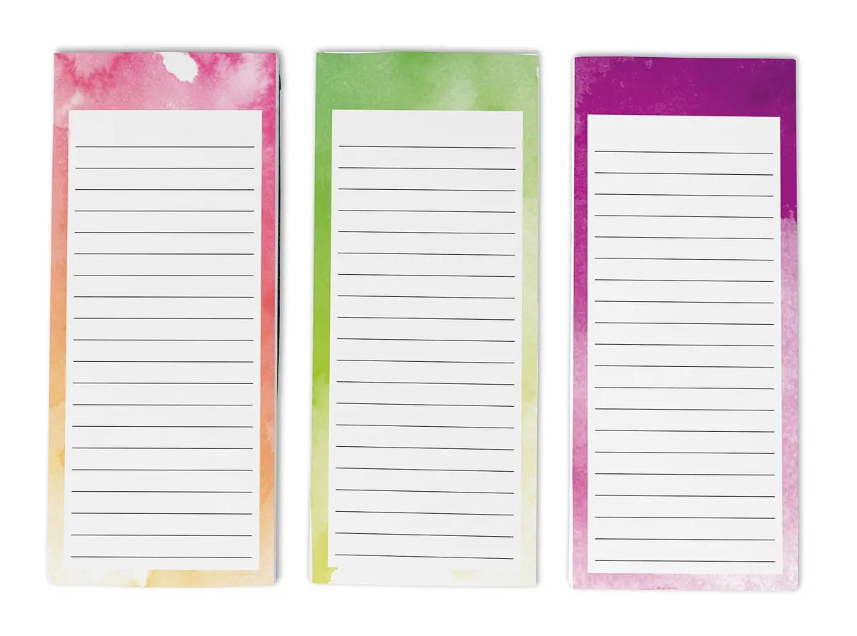 Inkdotpot Magnetic Fridge To-Do List Notepads 25.7cm (10.1" L) | Pack of 3, 50 Sheets Each, Rose Pink - main product image