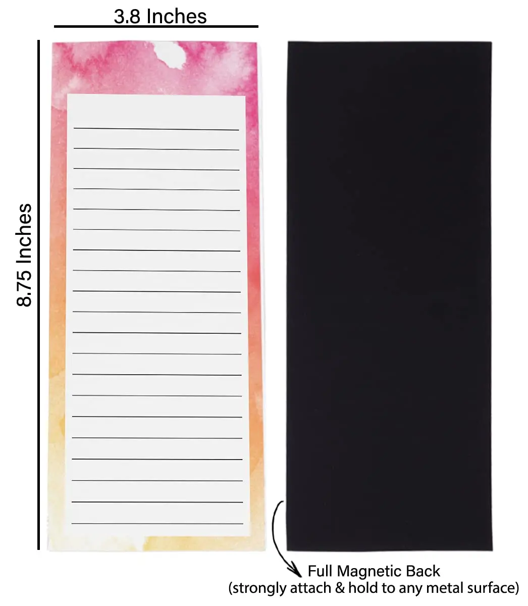 Inkdotpot Magnetic Fridge To-Do List Notepads 25.7cm (10.1" L) | Pack of 3, 50 Sheets Each, Rose Pink - view 5