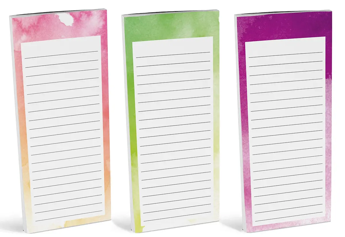 Inkdotpot Magnetic Fridge To-Do List Notepads 25.7cm (10.1" L) | Pack of 3, 50 Sheets Each, Rose Pink - view 2