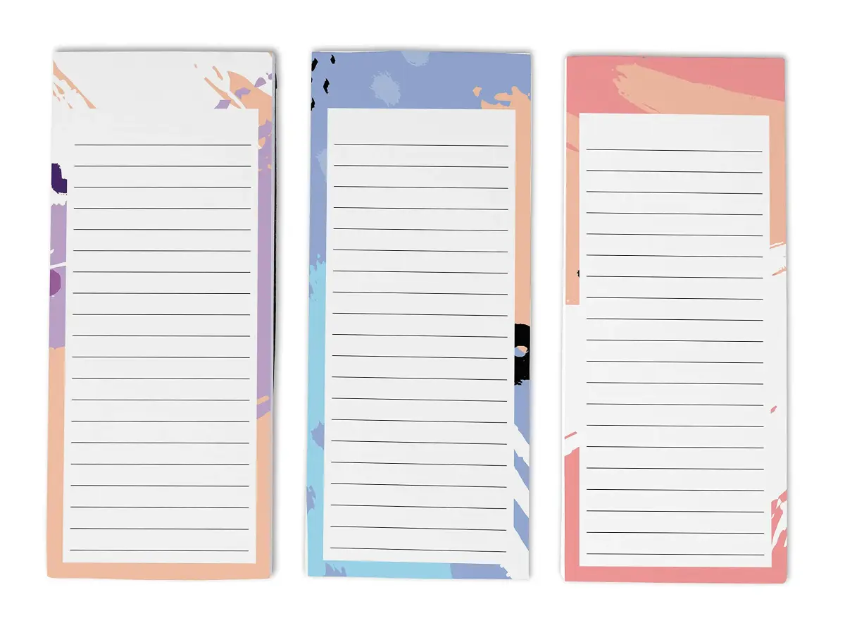 Inkdotpot Magnetic Fridge To-Do List Notepads 3-Pack | 8.75" x 3.8" (22.2cm x 9.7cm) | 150 Sheets Total - main product image