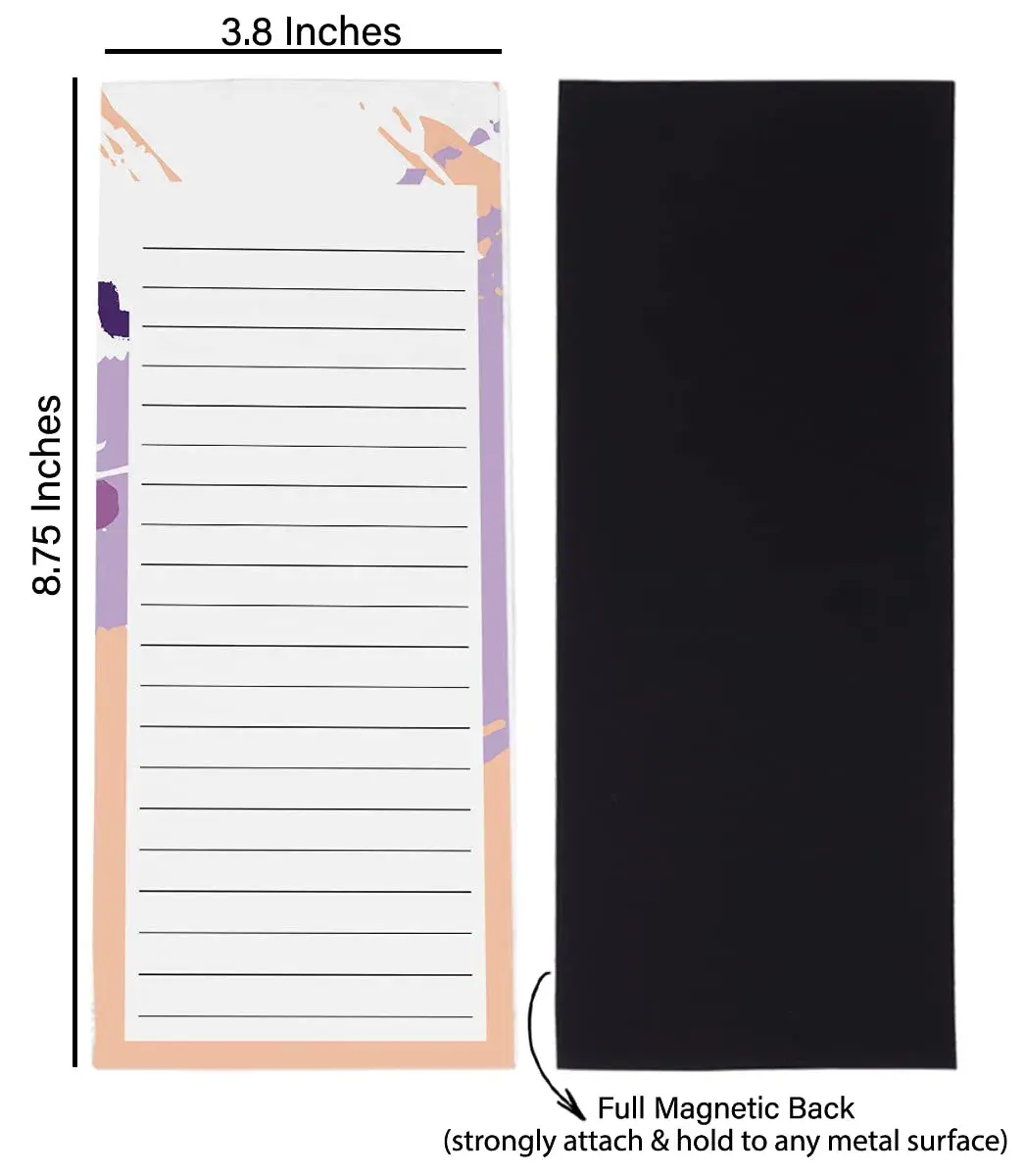 Inkdotpot Magnetic Fridge To-Do List Notepads 3-Pack | 8.75" x 3.8" (22.2cm x 9.7cm) | 150 Sheets Total - view 5