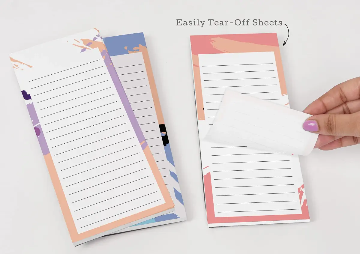 Inkdotpot Magnetic Fridge To-Do List Notepads 3-Pack | 8.75" x 3.8" (22.2cm x 9.7cm) | 150 Sheets Total - view 7