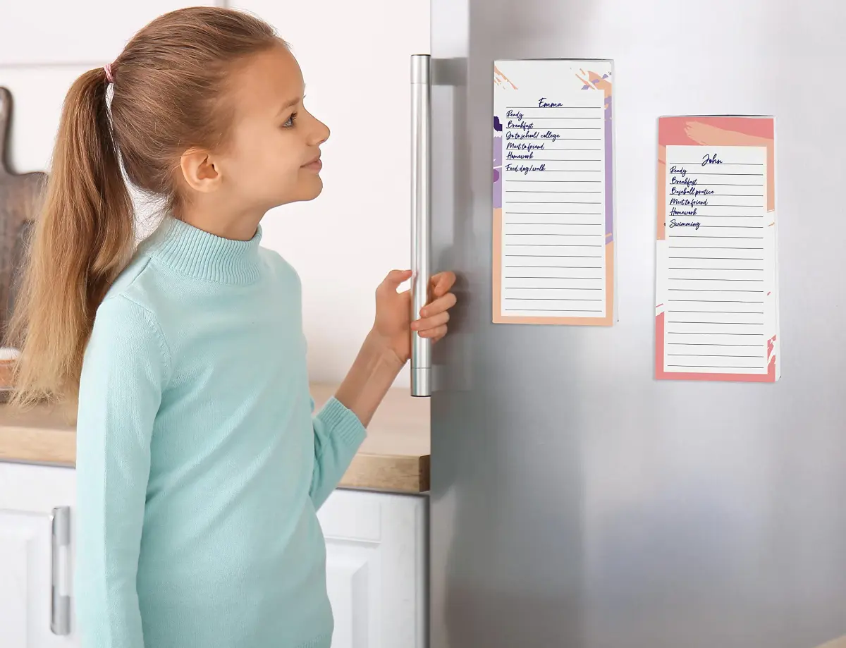 Inkdotpot Magnetic Fridge To-Do List Notepads 3-Pack | 8.75" x 3.8" (22.2cm x 9.7cm) | 150 Sheets Total - view 3