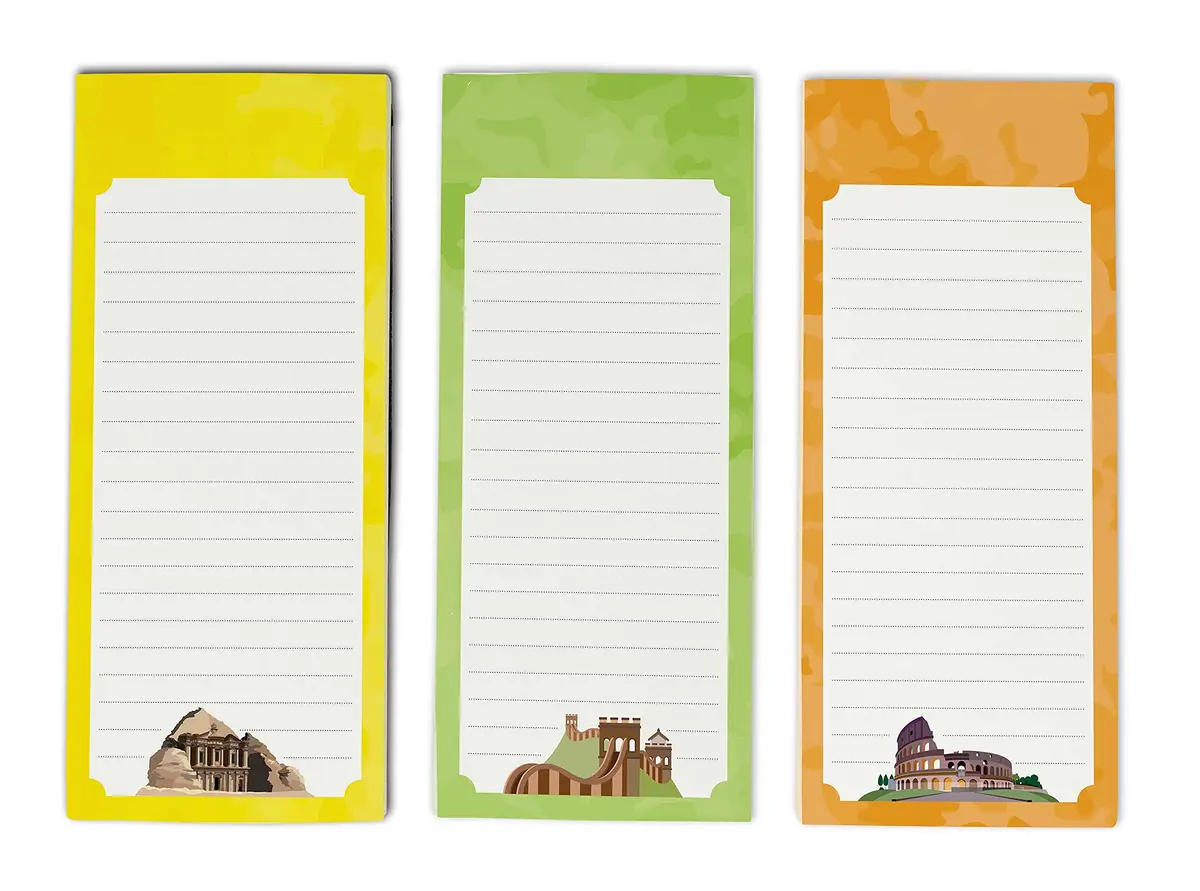 Inkdotpot Magnetic Fridge To-Do List Notepads 3-Pack | 21.9 cm x 9.7 cm (8.75" x 3.8") - main product image