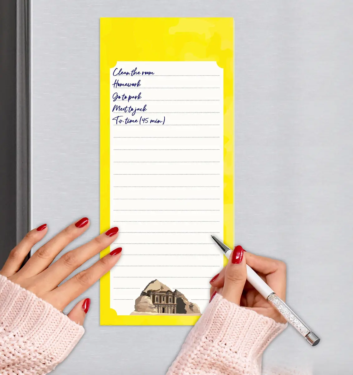 Inkdotpot Magnetic Fridge To-Do List Notepads 3-Pack | 21.9 cm x 9.7 cm (8.75" x 3.8") - view 6