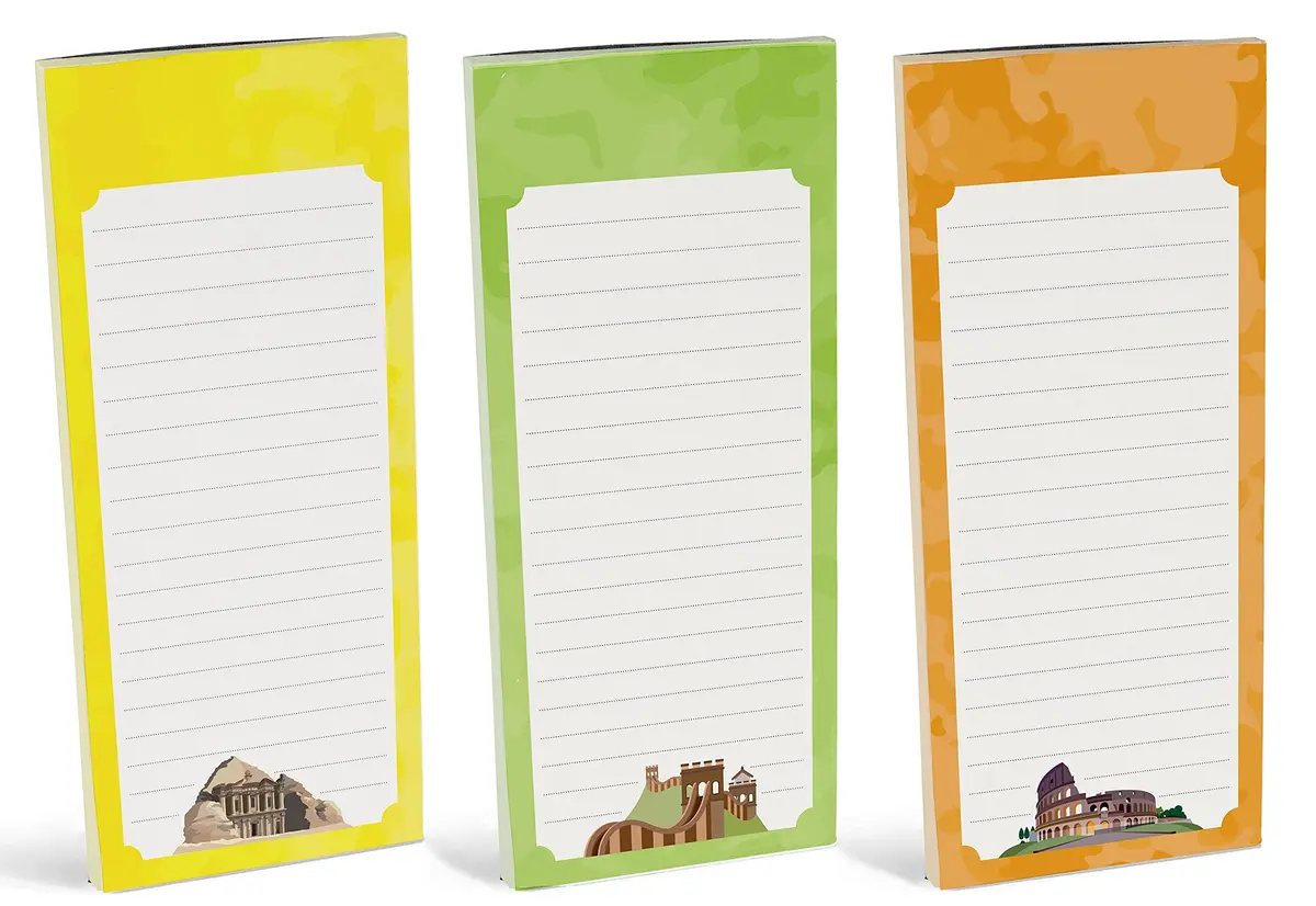 Inkdotpot Magnetic Fridge To-Do List Notepads 3-Pack | 21.9 cm x 9.7 cm (8.75" x 3.8") - view 2